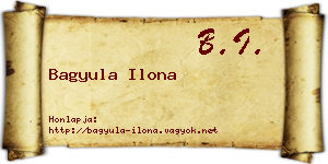 Bagyula Ilona névjegykártya
